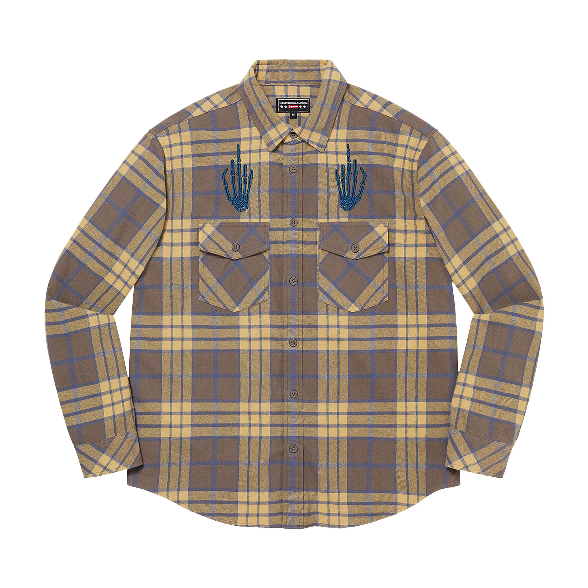 Supreme x Hysteric Glamour Plaid Flannel Shirt 'Brown' | Men's Size M
