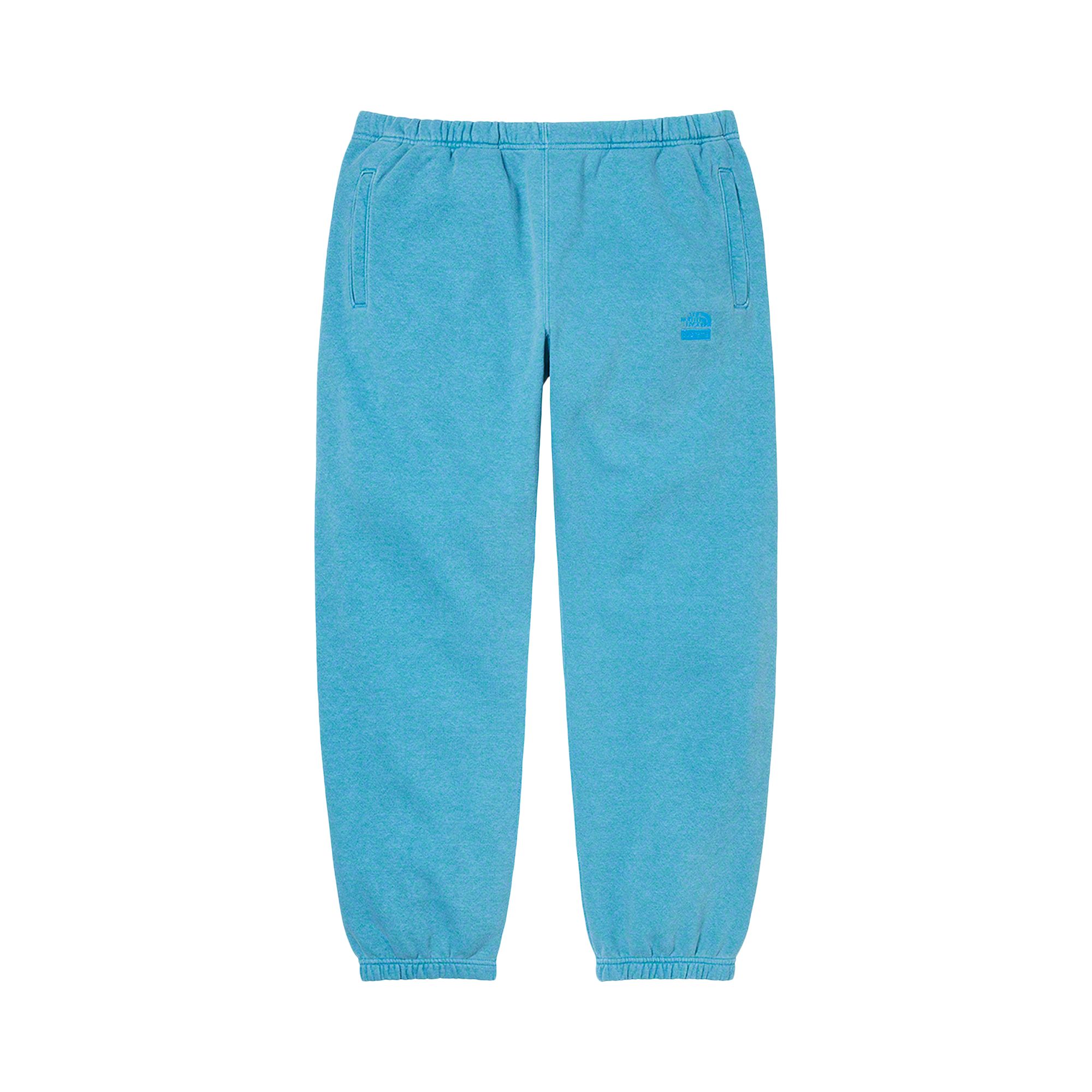 Pre-owned Supreme X The North Face Pigment Printed Sweatpant 'turquoise' In Blue
