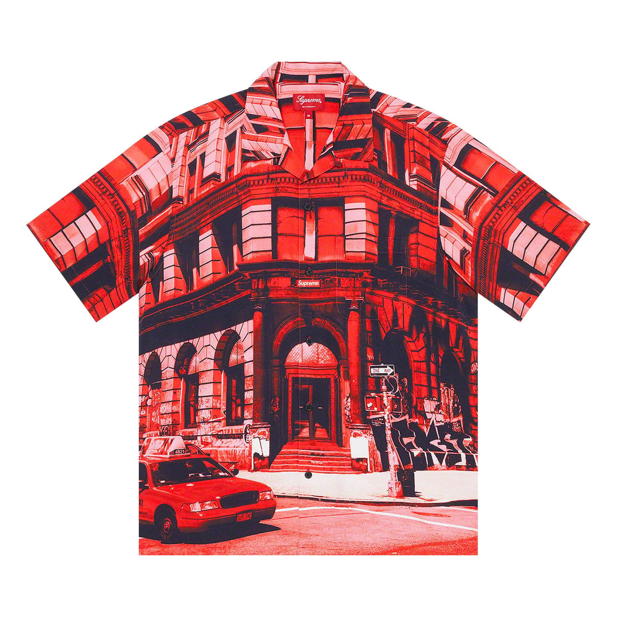 Pre-owned Supreme 190 Bowery Rayon Short-sleeve Shirt 'red' | Men's Size M