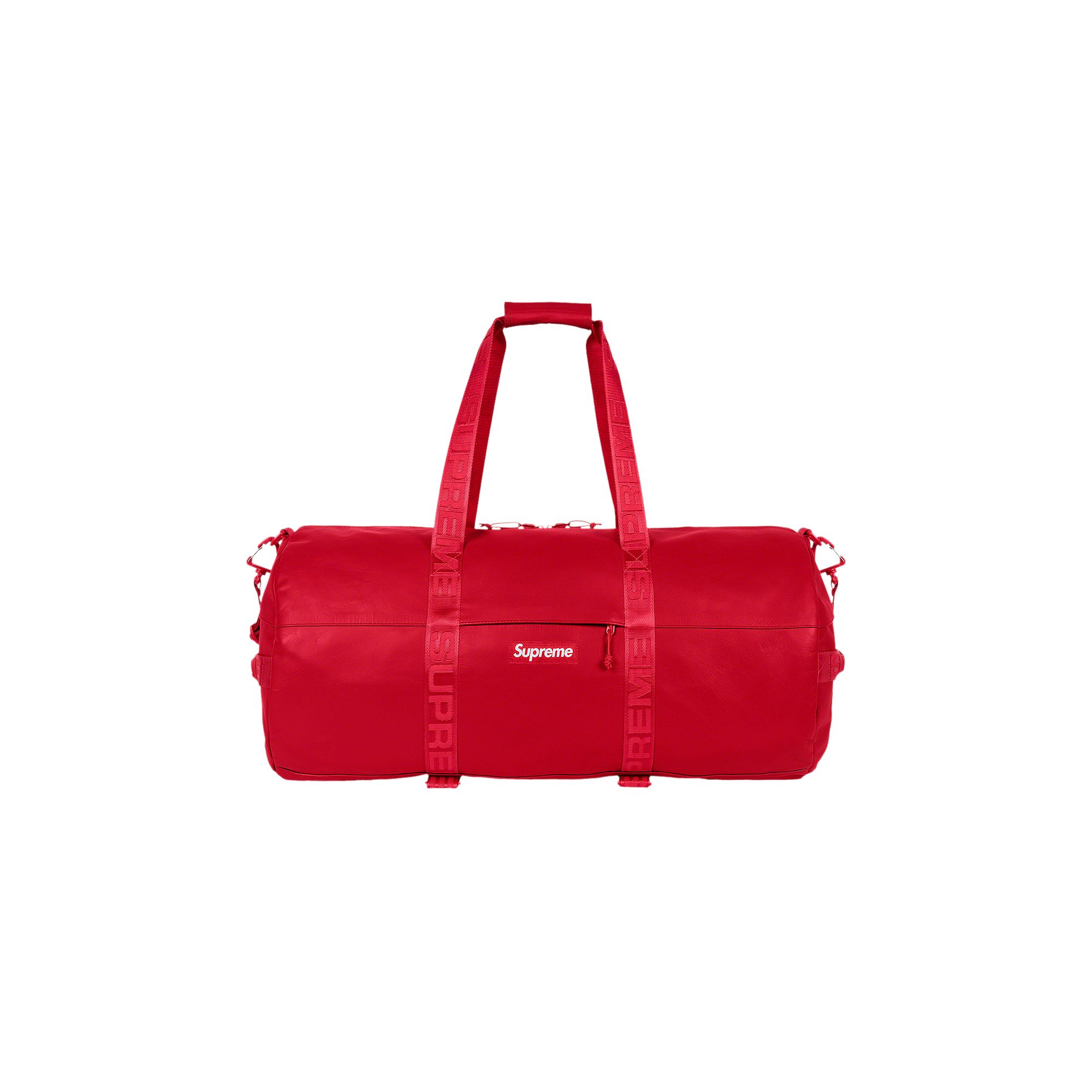 Supreme Leather Large Duffle Bag 'Red' | Men's Size Onesize