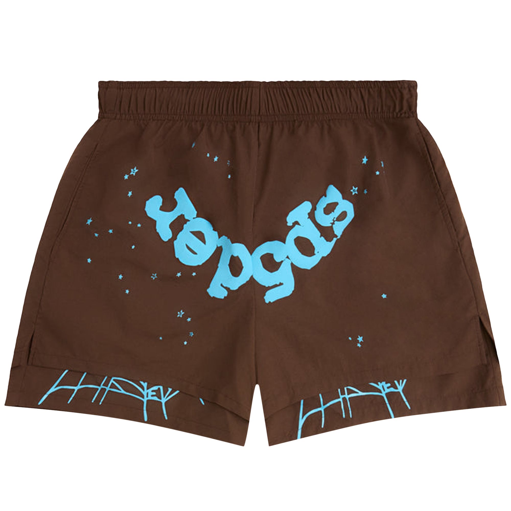 Pre-owned Sp5der Og Web Double Layer Short 'brown'