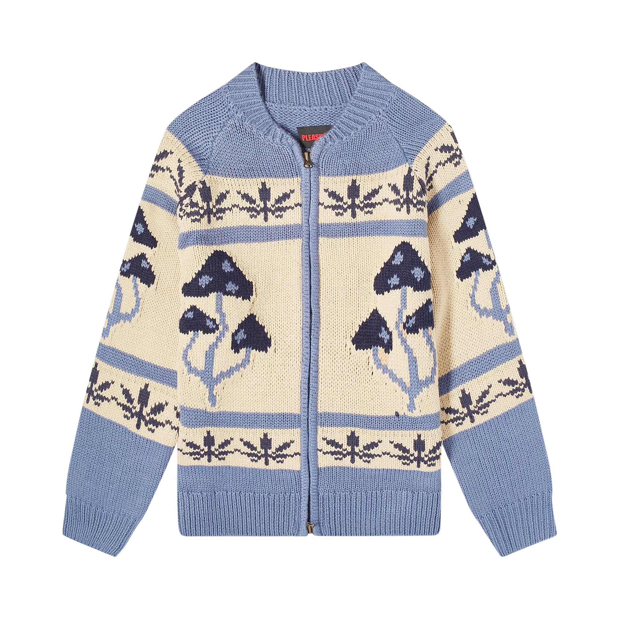 Pleasures Room Zip Cardigan 'Slate' | Blue | Men's Size M