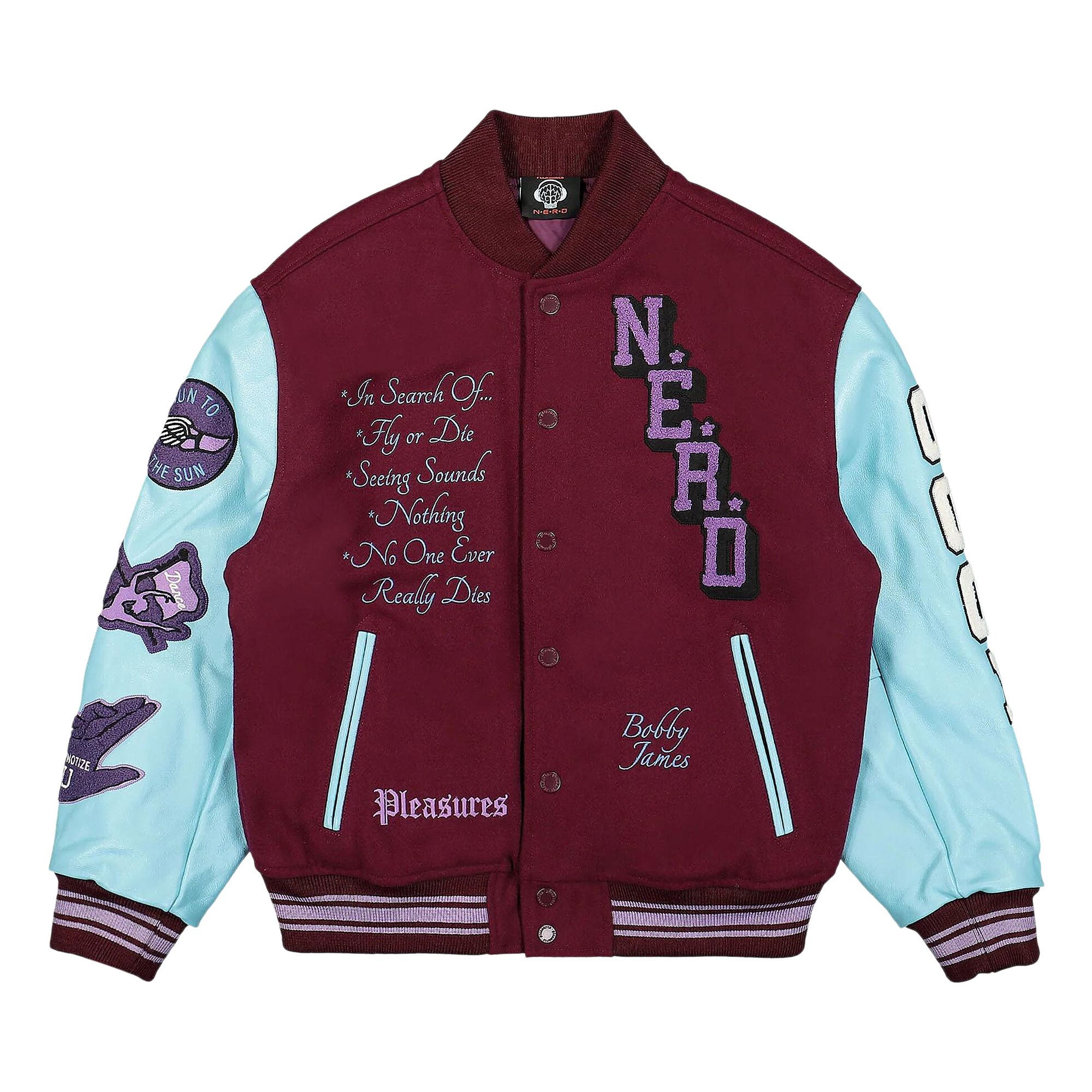 Pleasures N.E.R.D. Varsity Jacket 'Purple' | Men's Size M