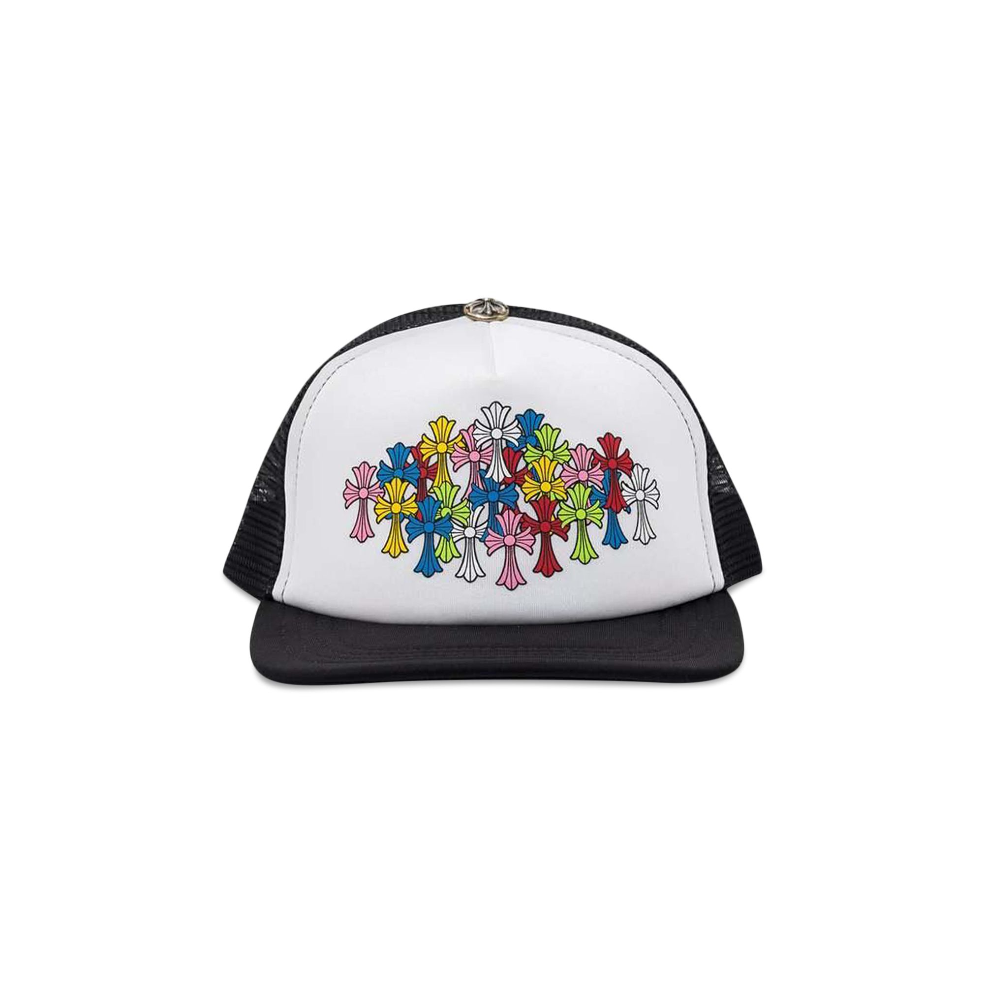 Pre-owned Chrome Hearts Multi Cross Trucker Hat 'black/white'