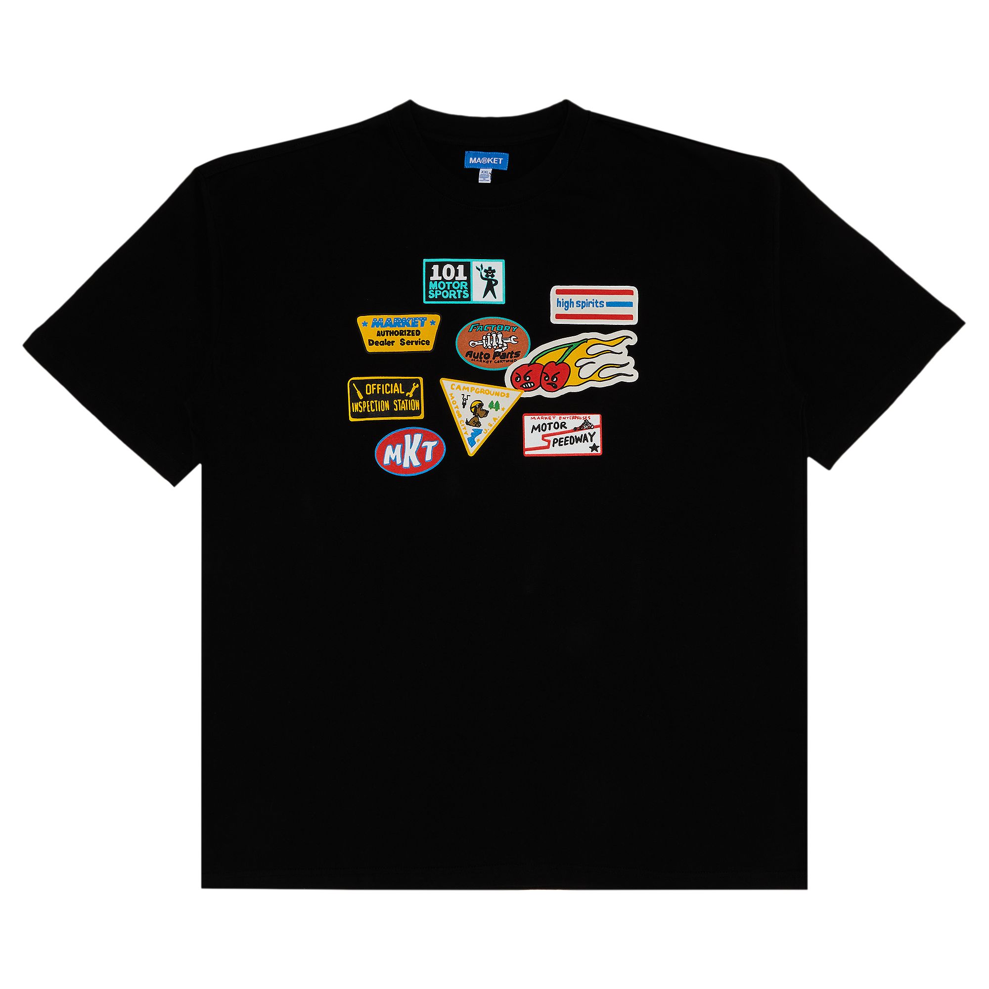 Market Patched T-Shirt 'Black' | Men's Size S