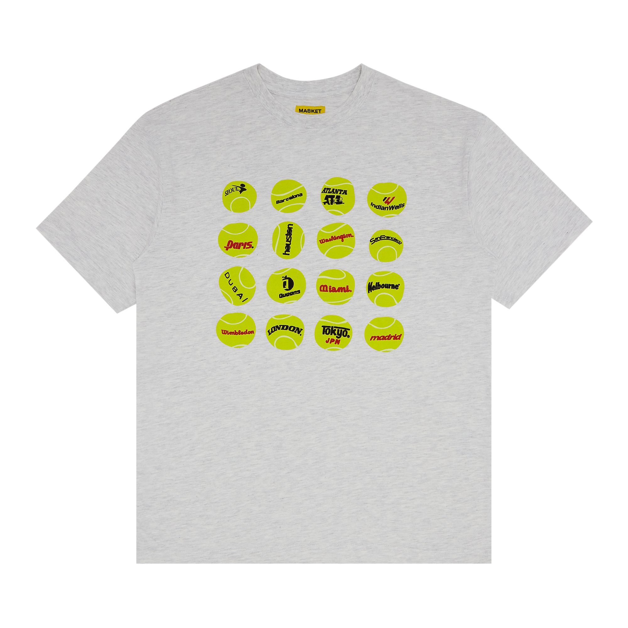 Market Smiley Grand Slam T-Shirt 'Ash' | Grey | Men's Size L