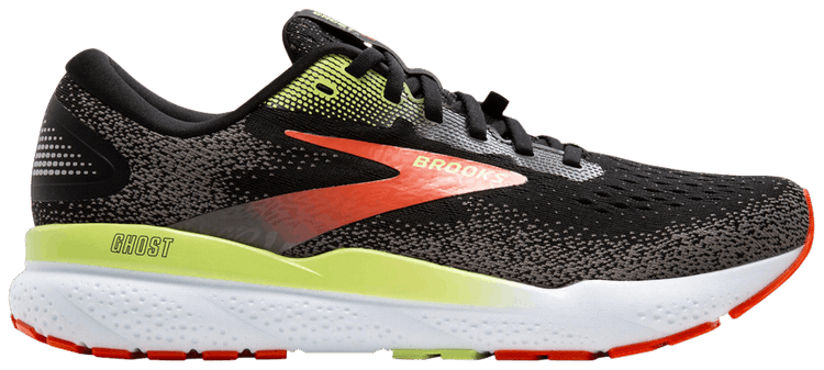 Brooks Ghost 16 GORE TEX Black Mandarin Red Green