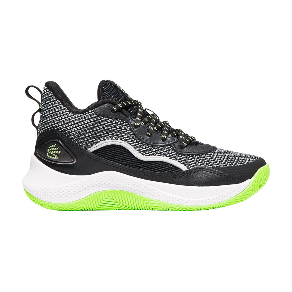 Under Armour Curry 3Zer0 24 GS 'Black White Lime' | Kid's Size 5 - 3027627-001