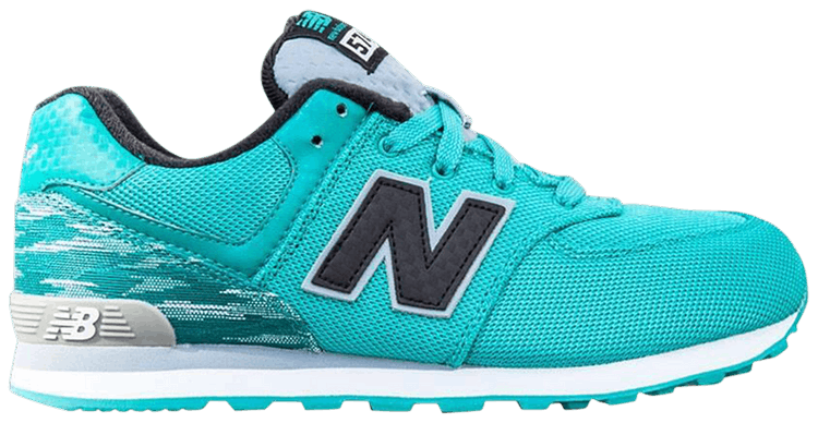 New Balance 574 Big Kid Teal Camo
