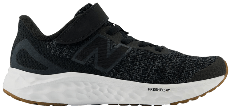 New Balance Fresh Foam Arishi v4 Bungee Lace Top Strap Little Kid Black Phantom