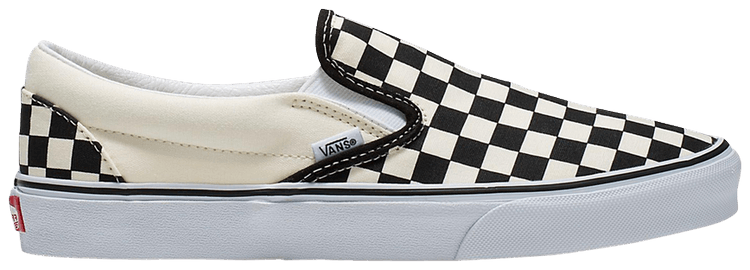 Vans Classic Slip On Wide Checkerboard   Black White