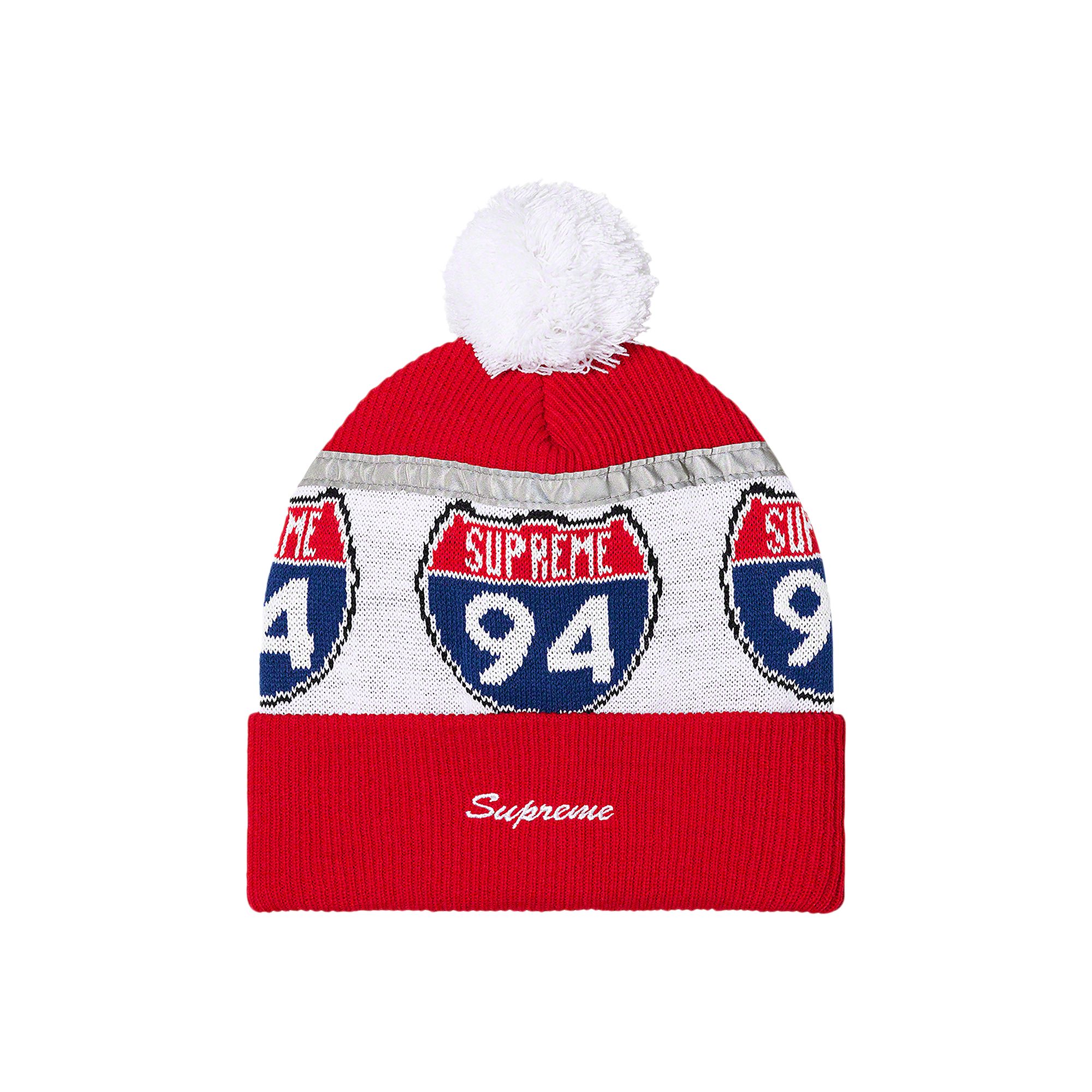 Pre-owned Supreme Interstate Reflective Beanie 'red' | Men's Size Onesize