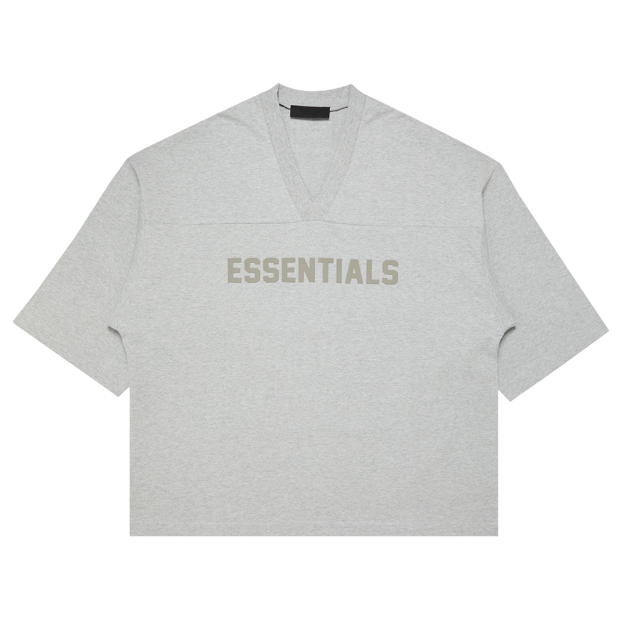 Fear of God Essentials Heavy Jersey Football Tee 'Light Heather Grey' | Men's Size XL