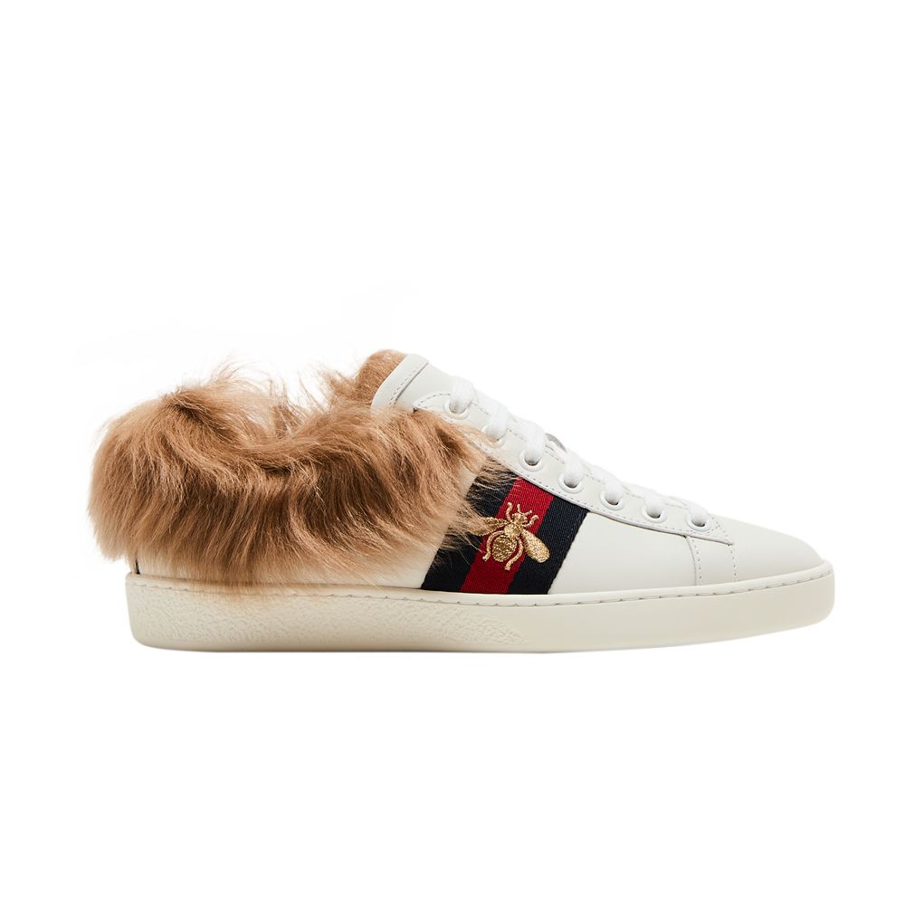Pre-owned Gucci Wmns  Ace Sneaker 'wool' | White | Women's Size 35.5