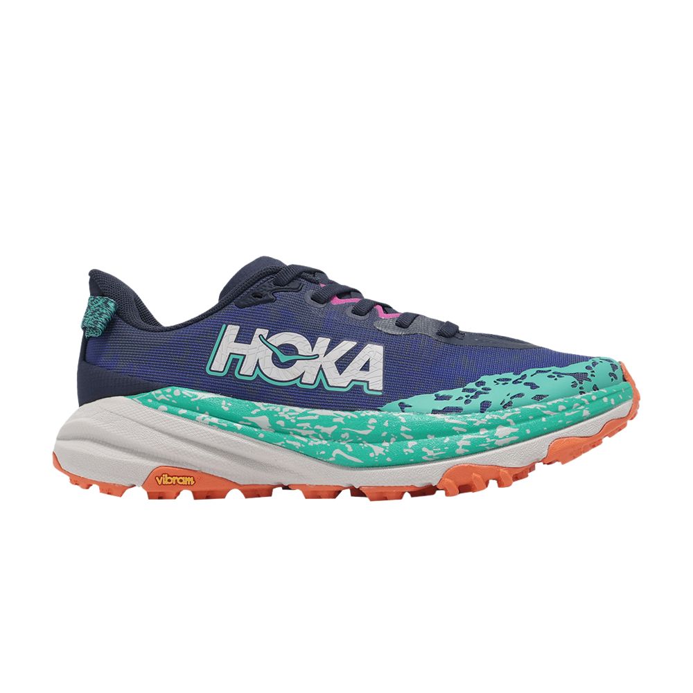 Pre-owned Hoka Wmns Speedgoat 6 Wide 'varsity Navy Meteor' | Blue | Women's Size 8.5