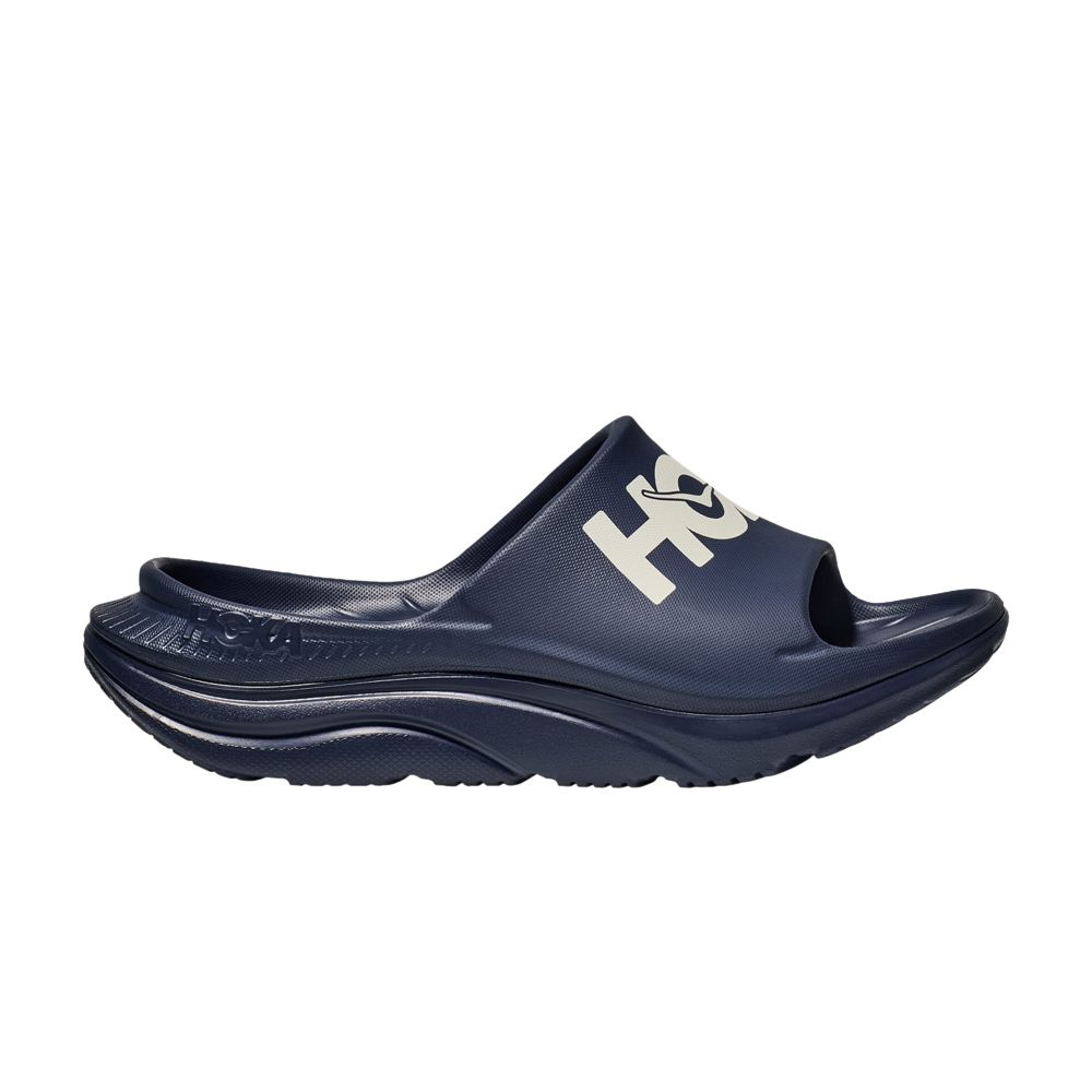 Pre-owned Hoka Ora Athletic Slide 'varsity Navy White' In Blue