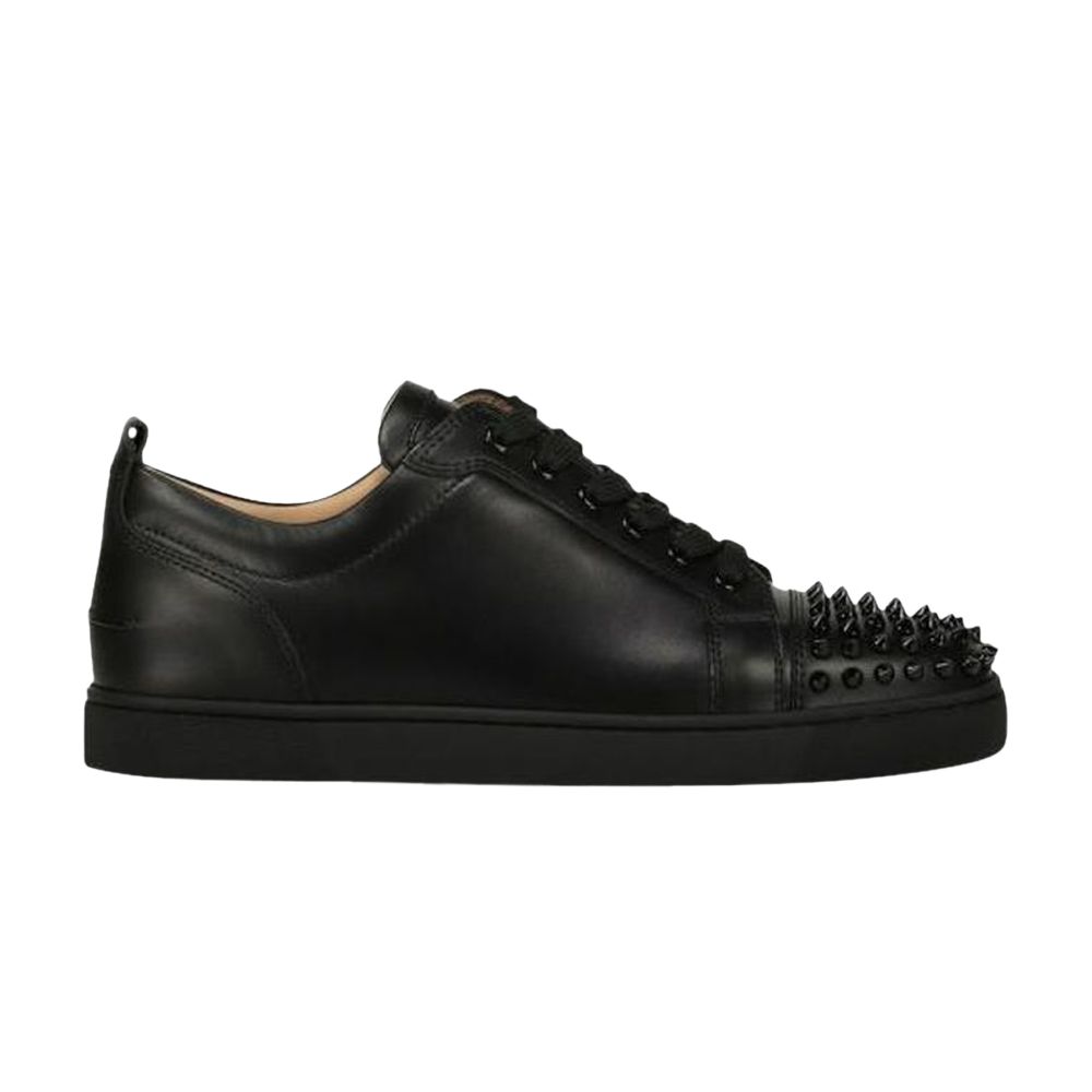Pre-owned Christian Louboutin Louis Junior Spikes Flat 'black' | Men's Size 43.5