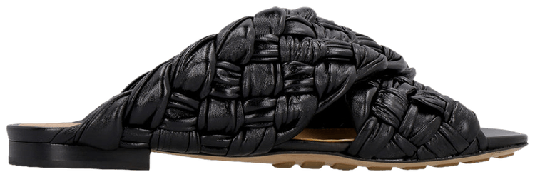 Bottega Veneta Wmns Board Intrecciato Slide Black
