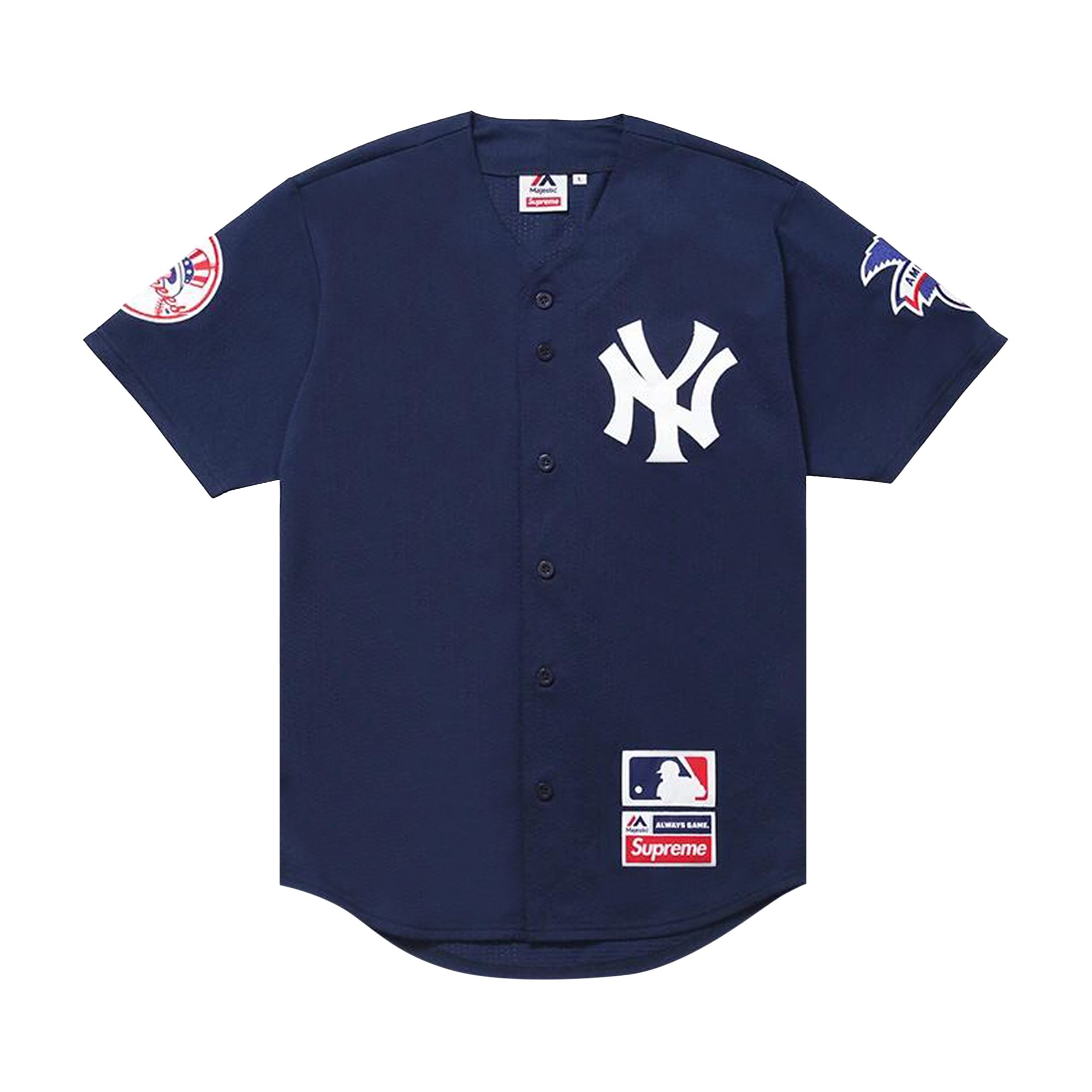 Pre-owned Supreme X Yankees Baseball Jersey 'navy' | Blue | Men's Size M