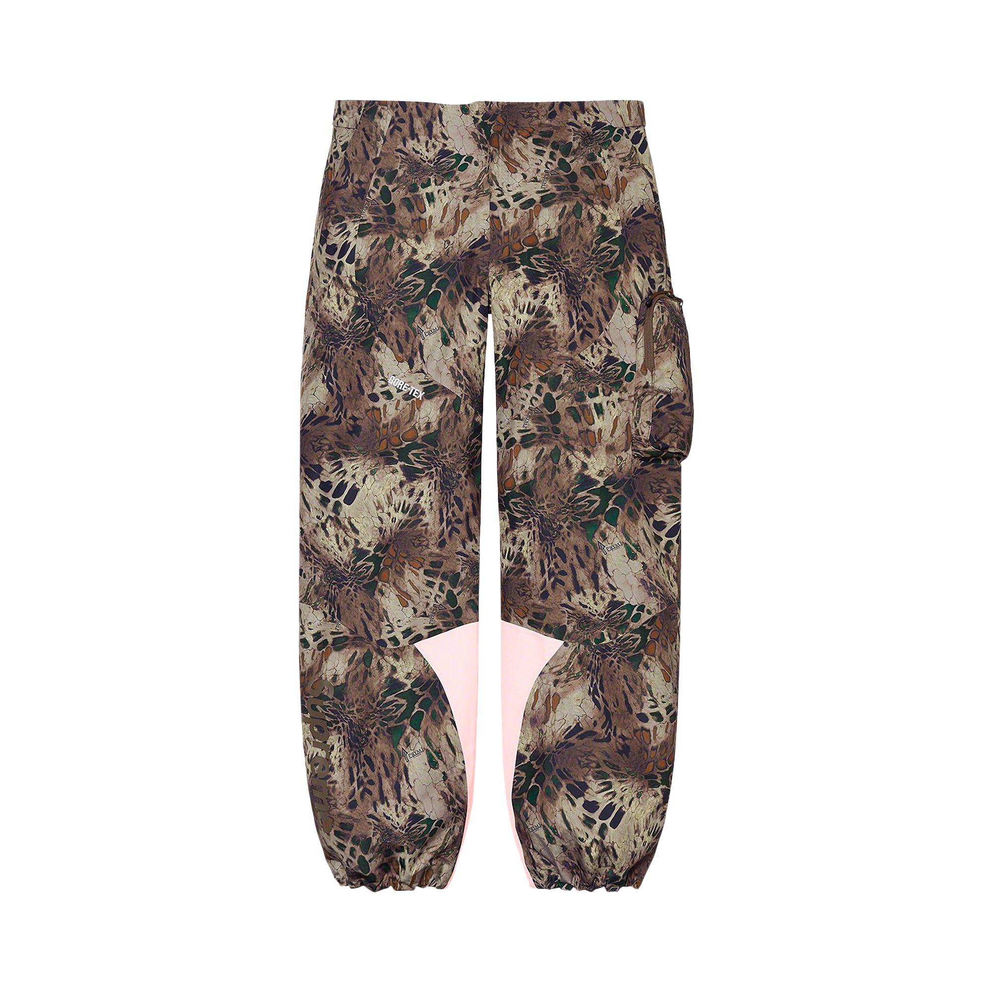 Pre-owned Supreme Gore-tex Paclite Pant 'pryml Wave Camo' In Brown