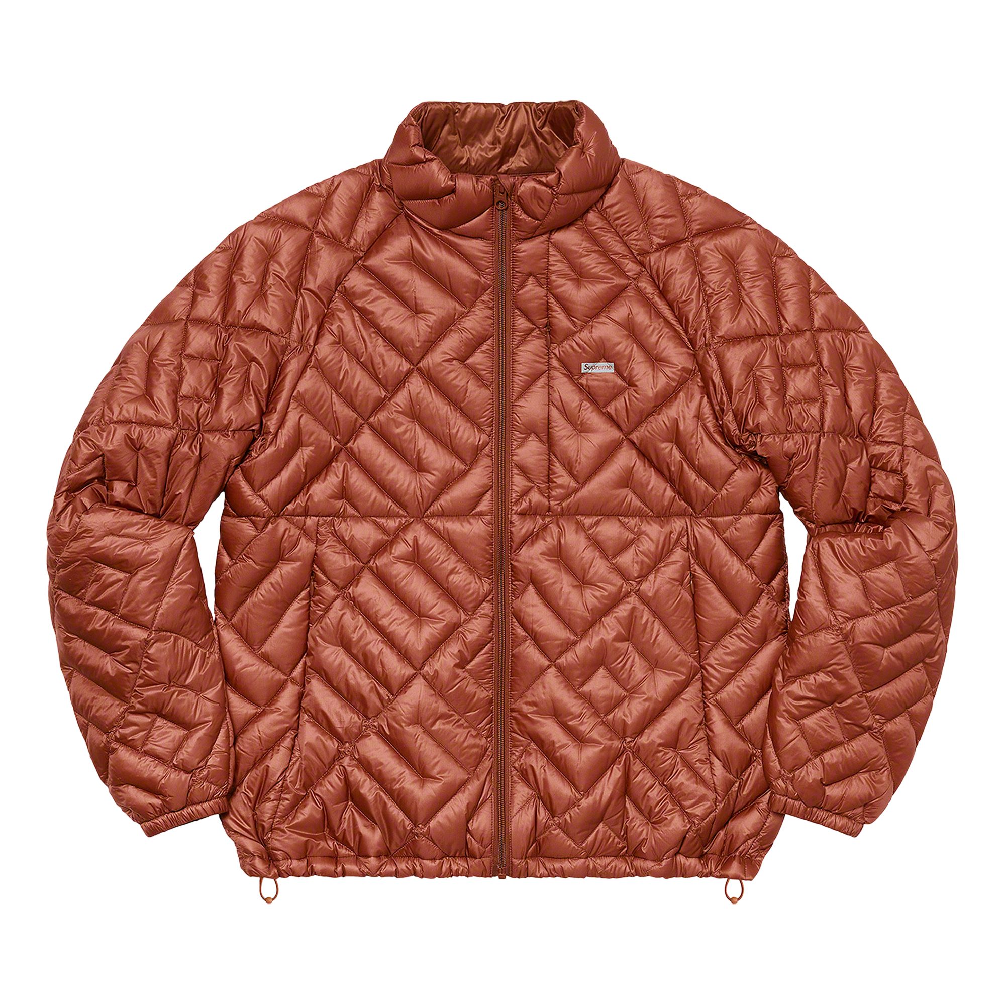 Supreme Spellout Quilted Lightweight Down Jacket 'Rust' | Orange | Men's Size S