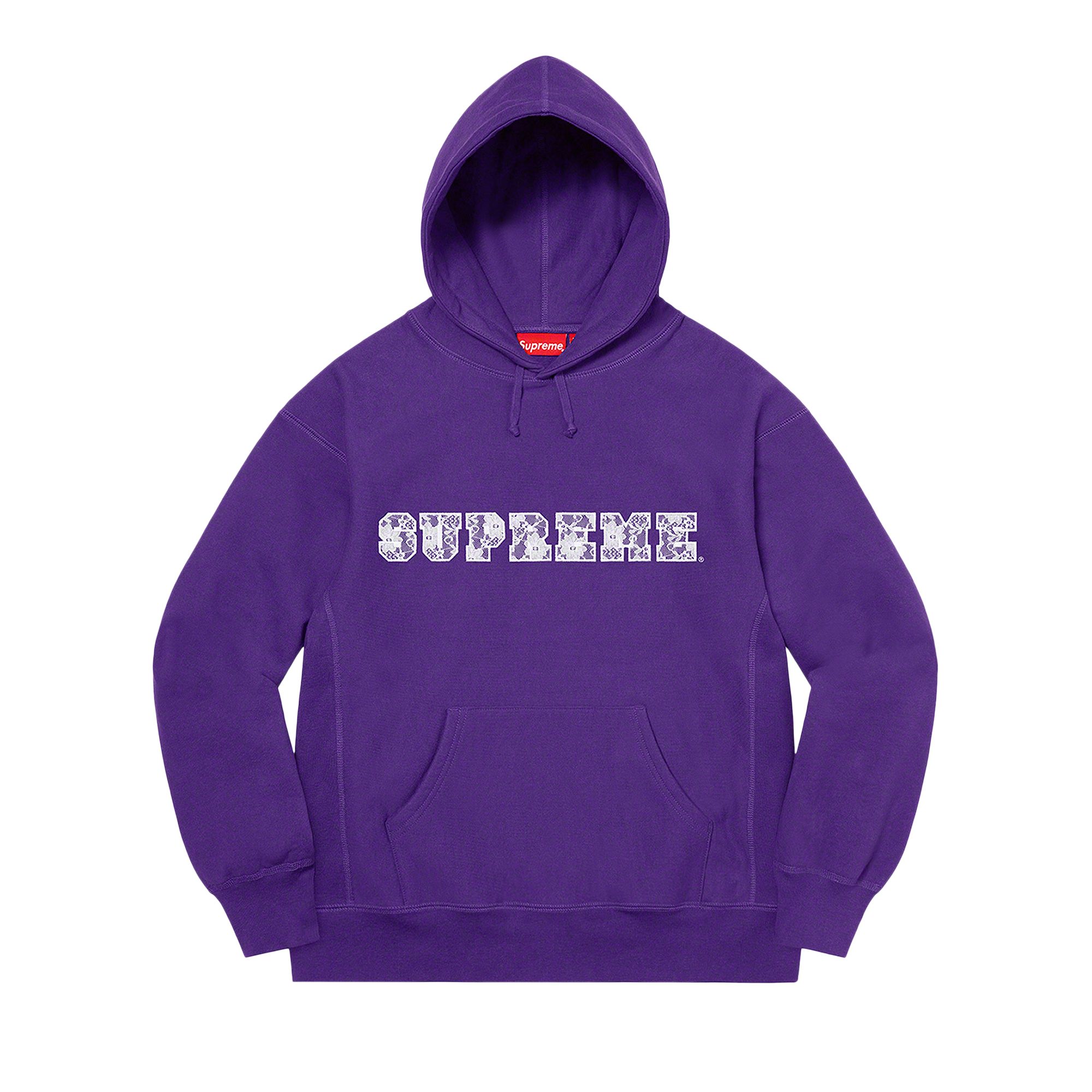 Pre-owned Supreme Lace Hooded Sweatshirt 'purple' | Men's Size L