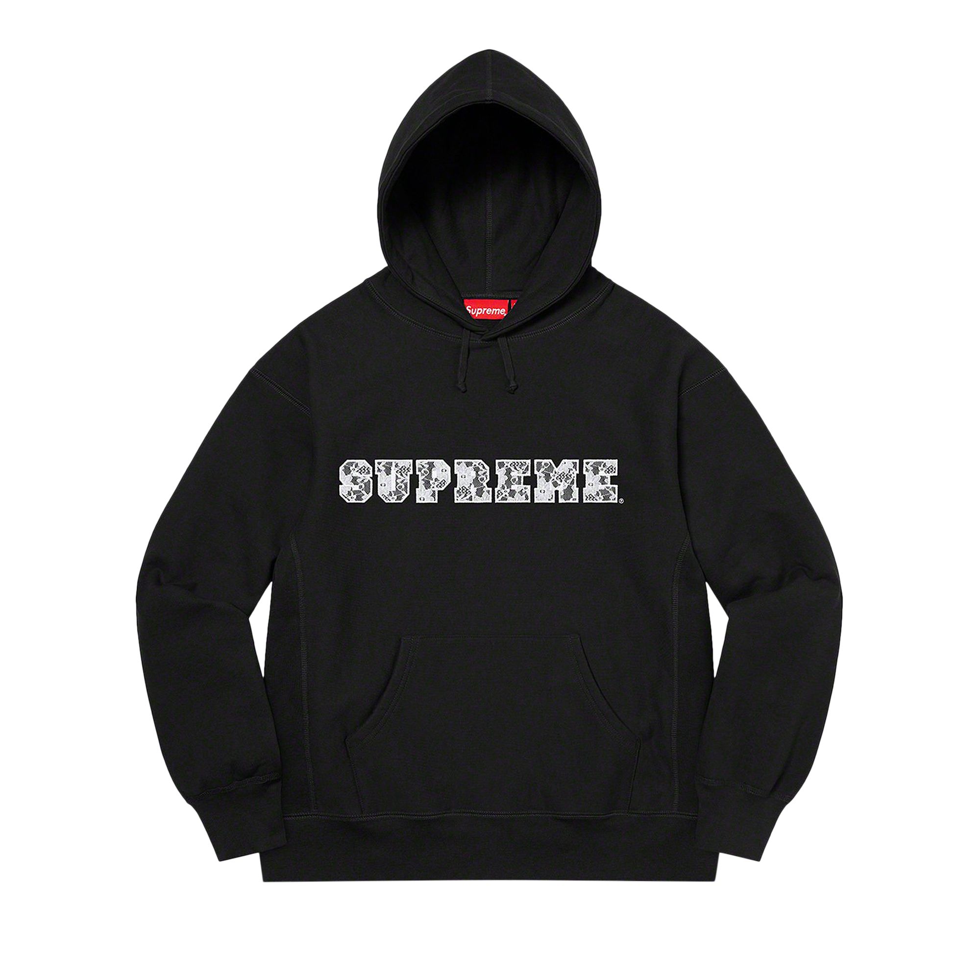 Pre-owned Supreme Lace Hooded Sweatshirt 'black'
