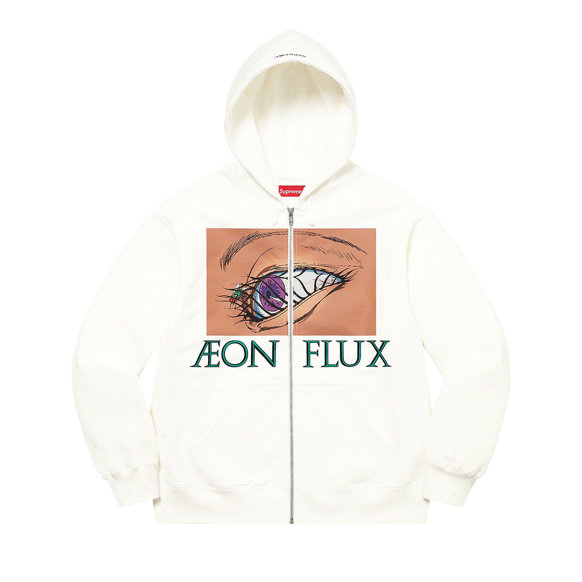 Pre-owned Supreme Aeon Flux Zip Up Hooded Sweatshirt 'white'