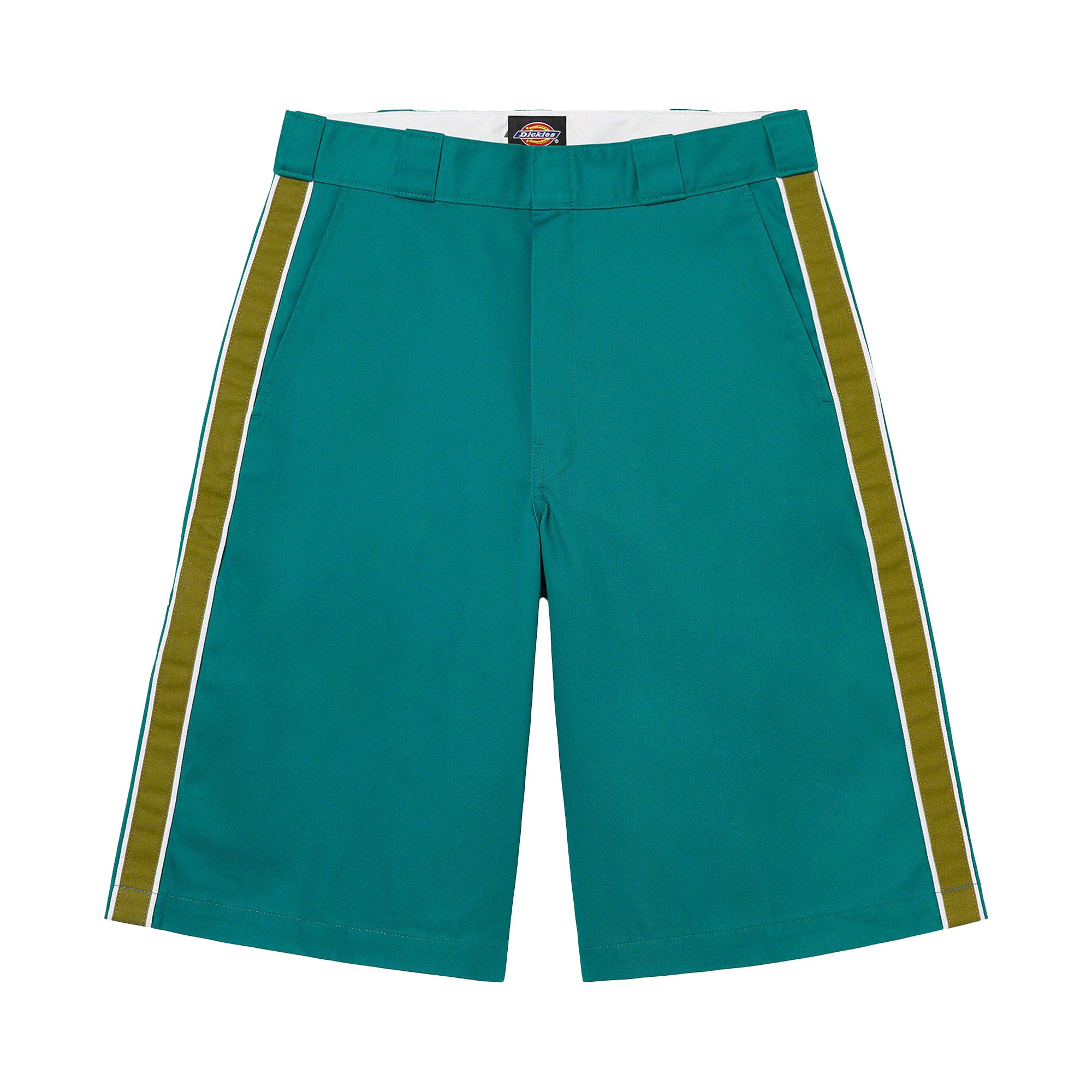 Pre-owned Supreme X Dickies Stripe 13" Loose Fit Work Short 'teal' | Men's Size 32 In Blue