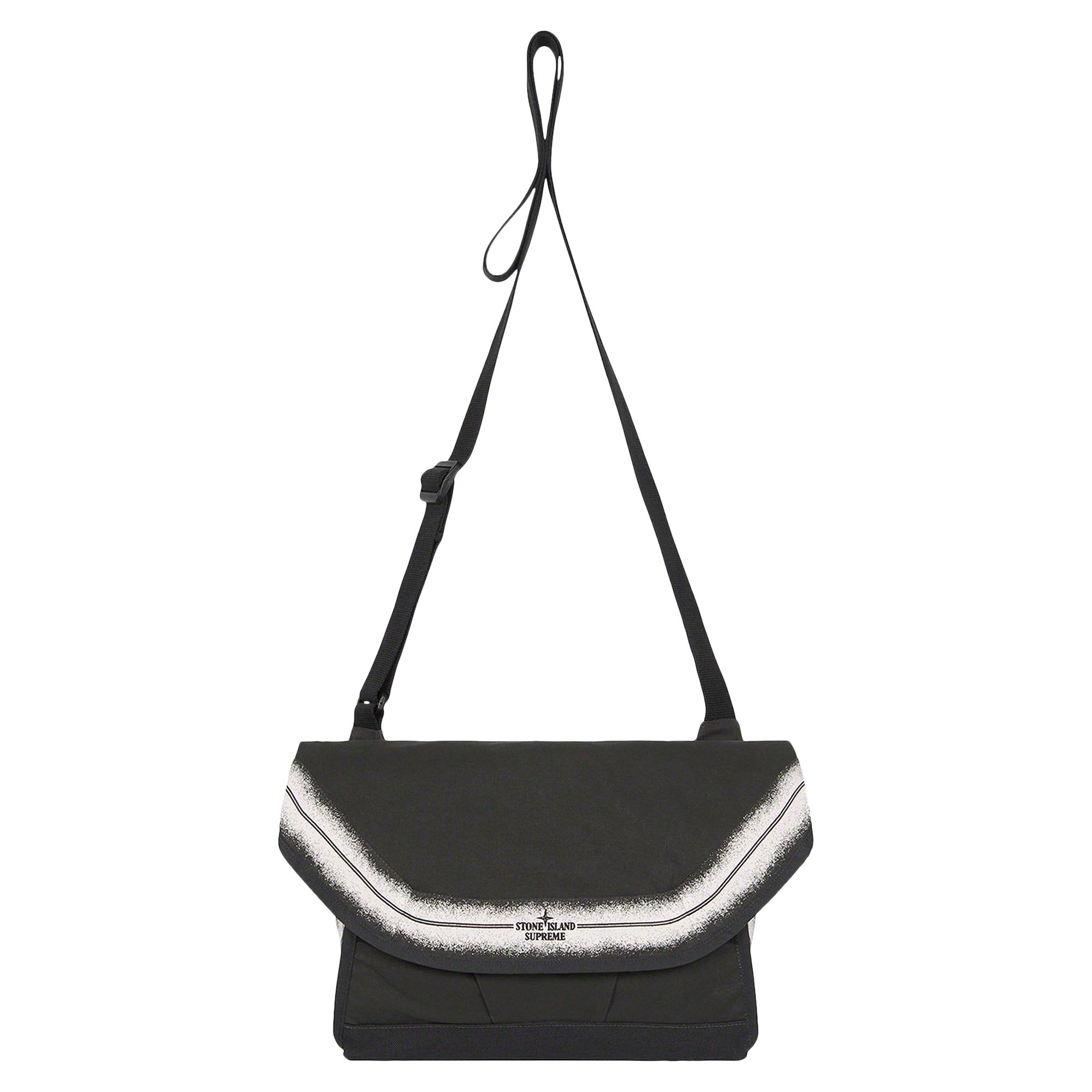 Pre-owned Supreme X Stone Island Stripe Messenger Bag 'black'