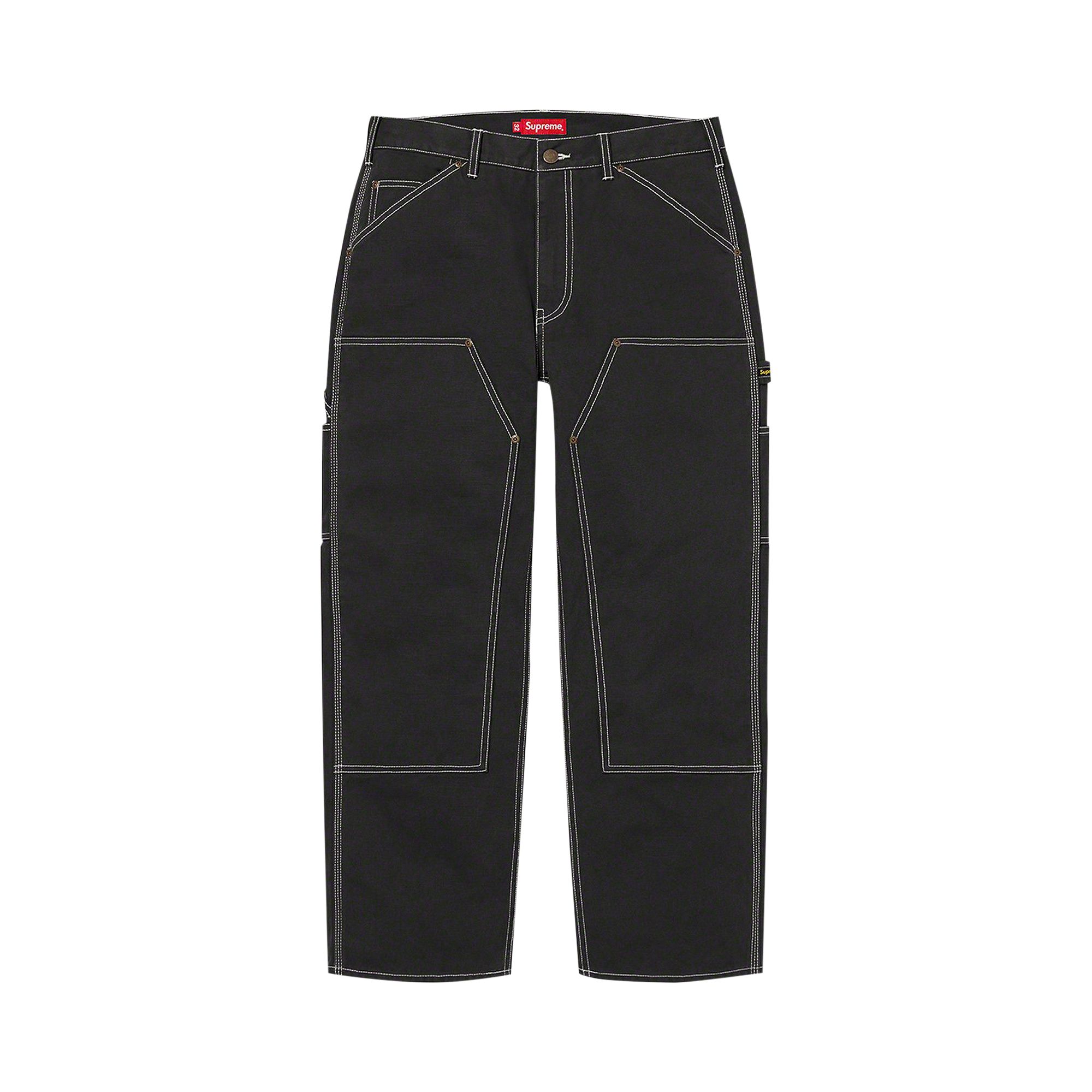 Pre-owned Supreme Double Knee Canvas Painter Pant 'black' | Men's Size 34