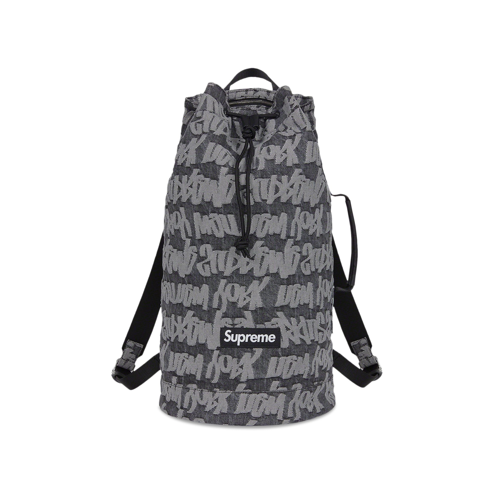 Supreme Fat Tip Jacquard Denim Backpack 'Black' | Men's Size Onesize