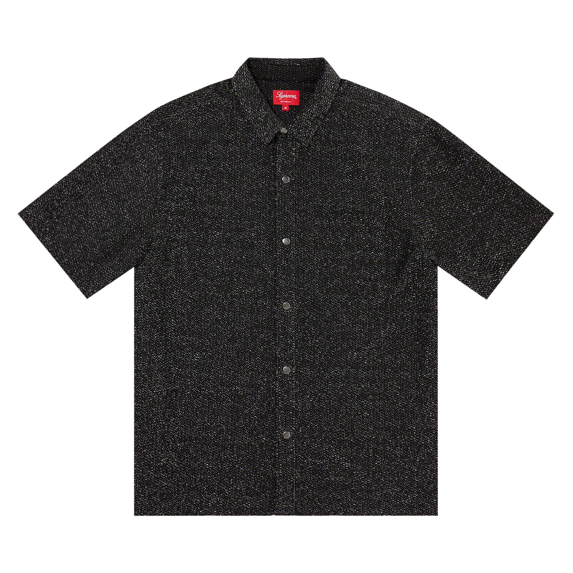 Pre-owned Supreme Lurex Short-sleeve Shirt 'black' | Men's Size L