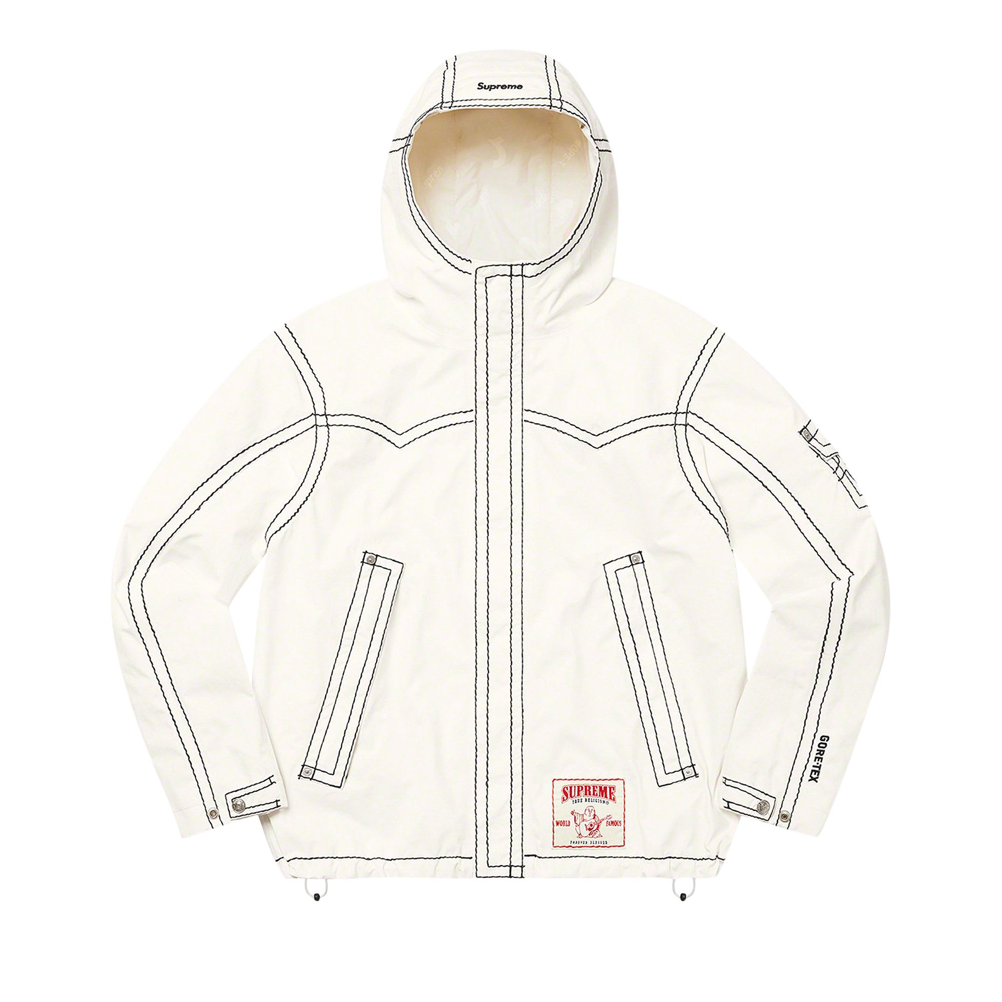 Pre-owned Supreme X True Religion Gore-tex Shell Jacket 'natural' In White