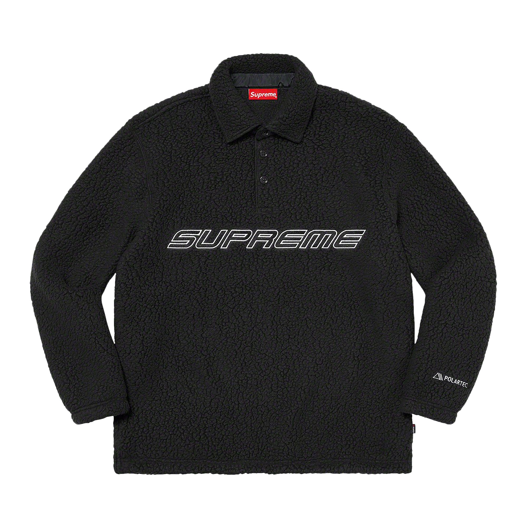 Pre-owned Supreme X Polartec Long-sleeve Polo 'black'