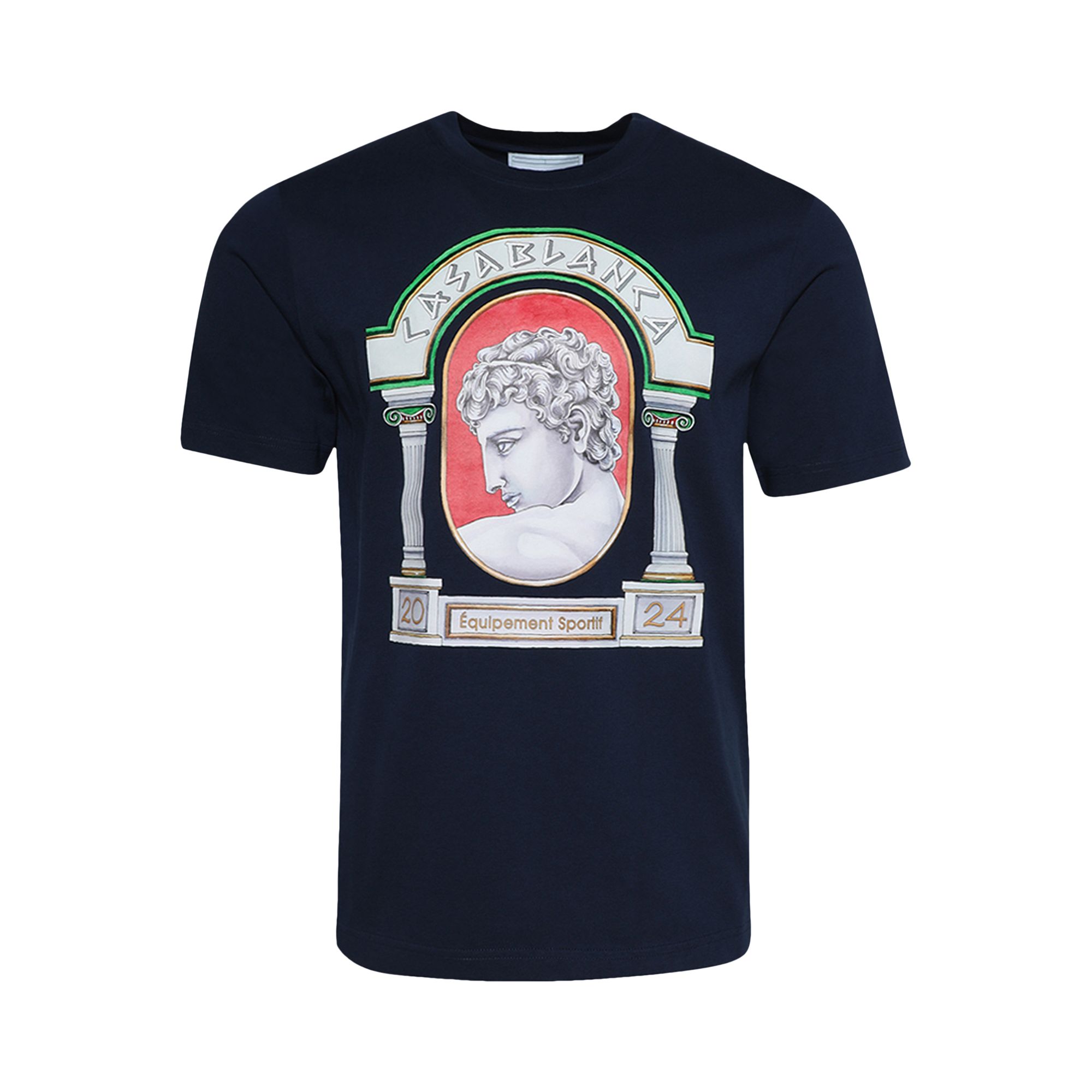 Casablanca La Medaille Printed T-Shirt 'Navy' | Blue | Men's Size L