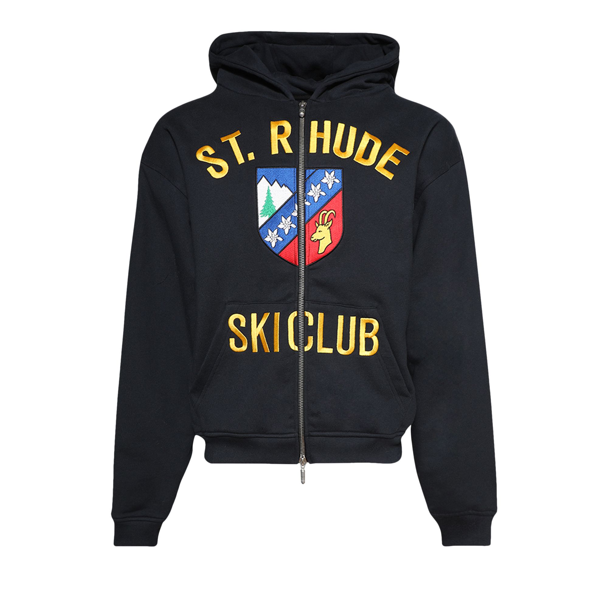 RHUDE Pre-owned St. Zip Up Hoodie 'vintage Black' | Men's Size M