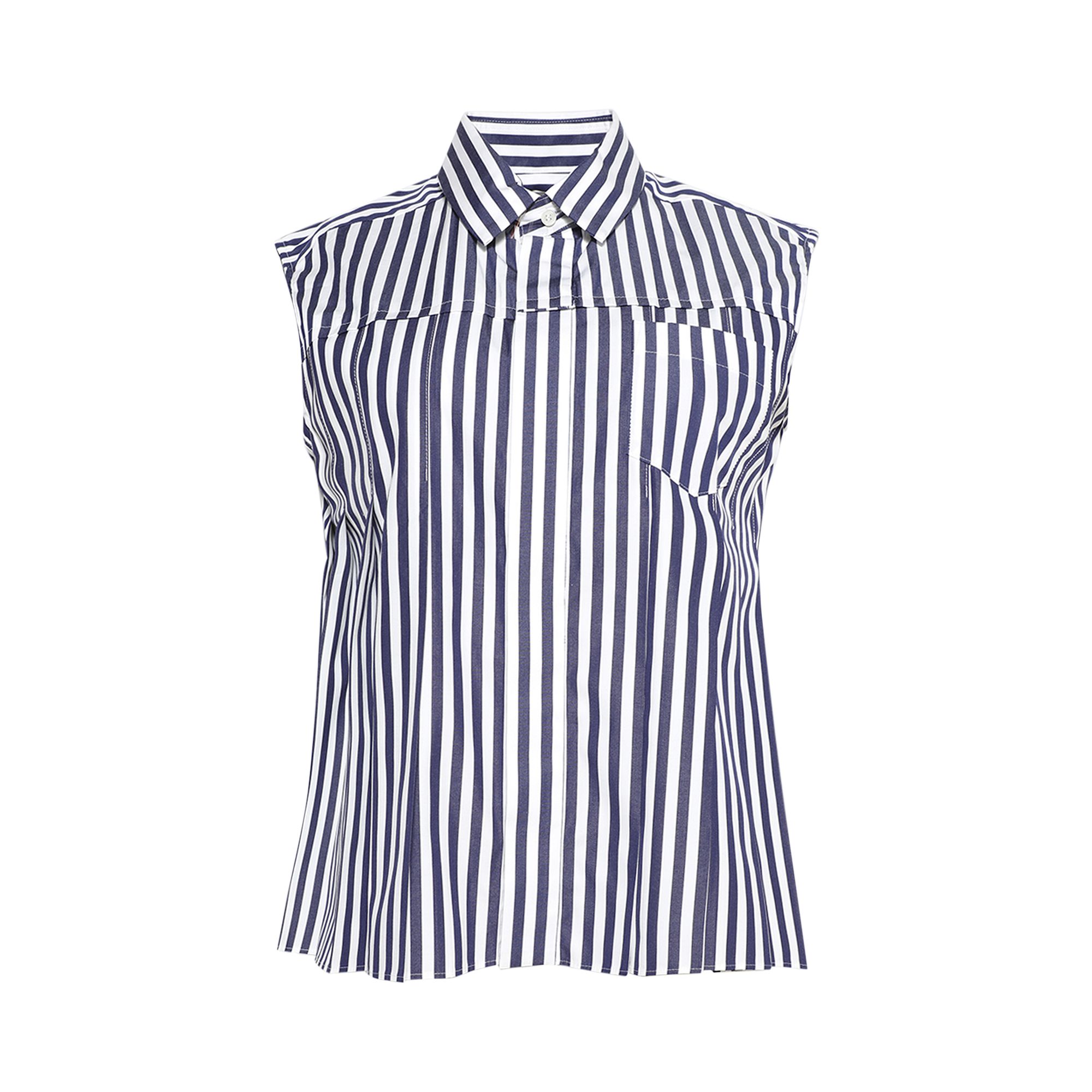 Pre-owned Sacai Poplin Shirt 'navy Stripe' | Multi-color | Women's Size 1