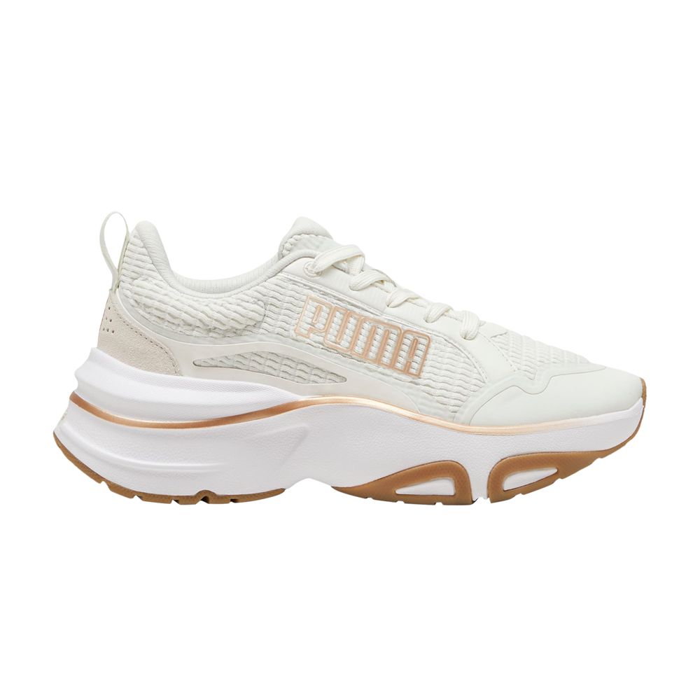 Pre-owned Puma Wmns Softride Divine 'vapor Grey Gold Gum' In Cream