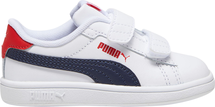 Smash 30 Leather Velcro Toddler White Navy Red