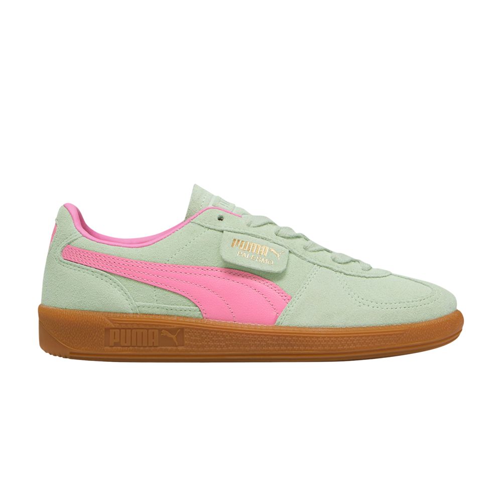 Pre-owned Puma Wmns Palermo 'fresh Mint Fast Pink' In Green