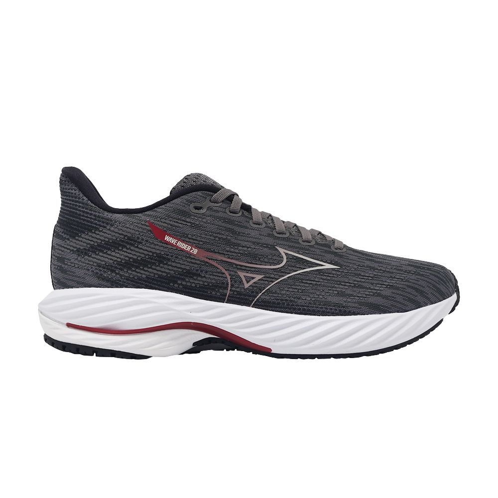 Pre-owned Mizuno Wave Rider 28 'quiet Shade Rumba Red' | Grey | Men's Size 9 In Gray