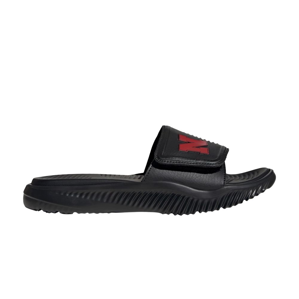 Pre-owned Adidas Originals Adidas Alphabounce Slide 2.0 'ncaa Pack - Nebraska' | Black | Men's Size 15