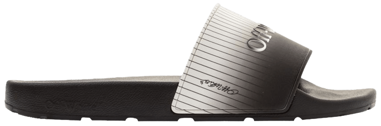 Off White Bookish Slider Black White Striped