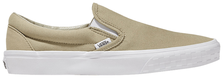 Vans Classic Slip On Check Bumper   Khaki