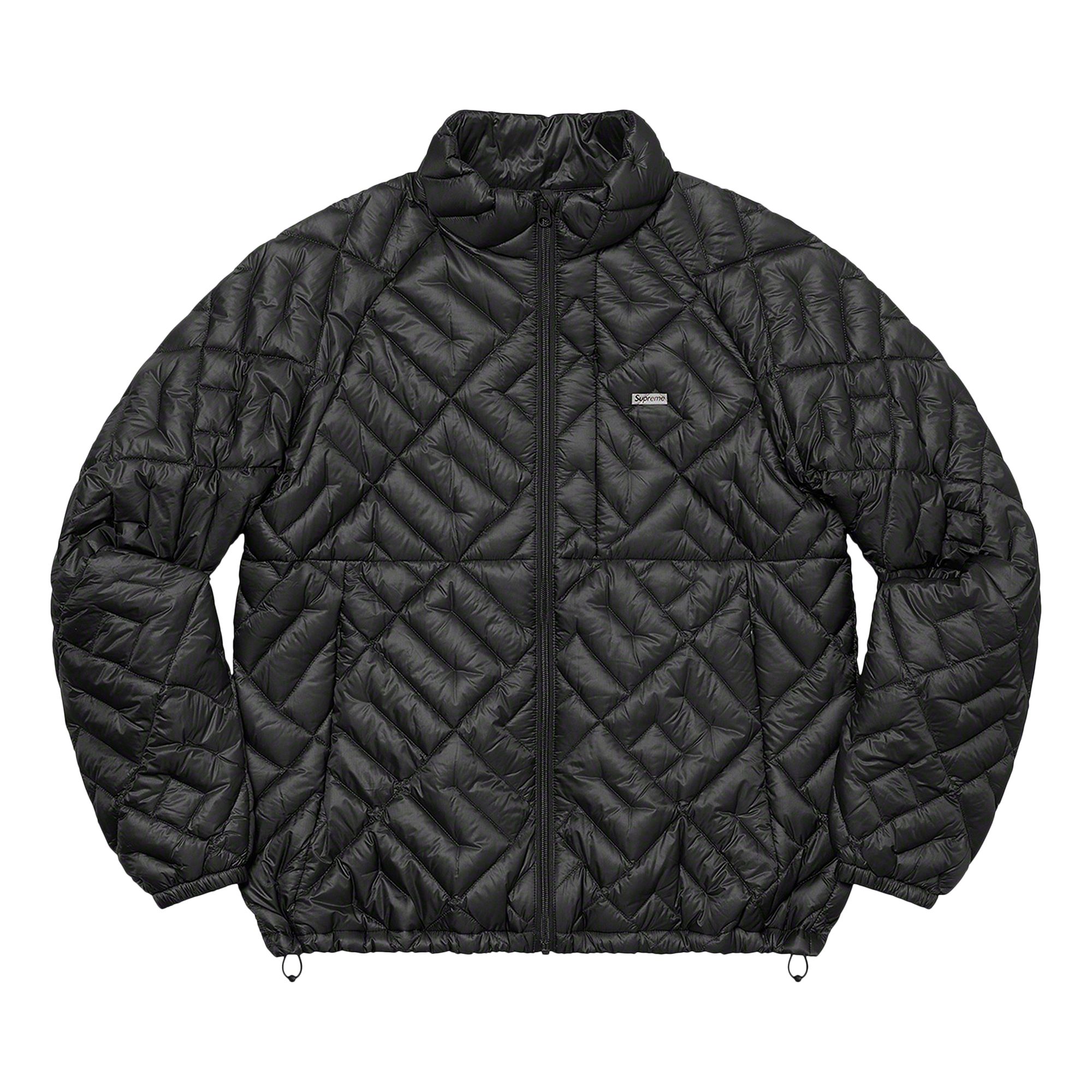 Supreme Spellout Quilted Lightweight Down Jacket 'Black' | Men's Size XL