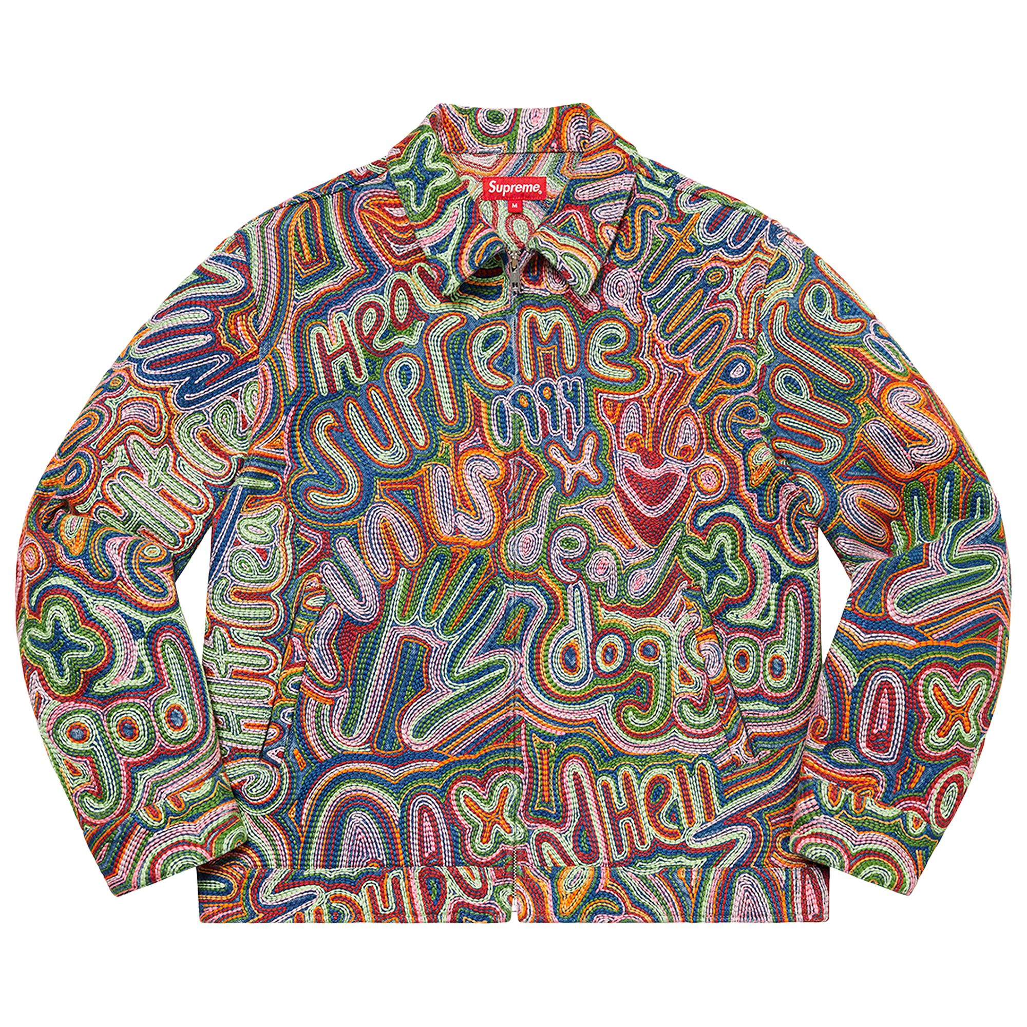 Pre-owned Supreme Chainstitch Denim Jacket 'multicolor' In Multi-color