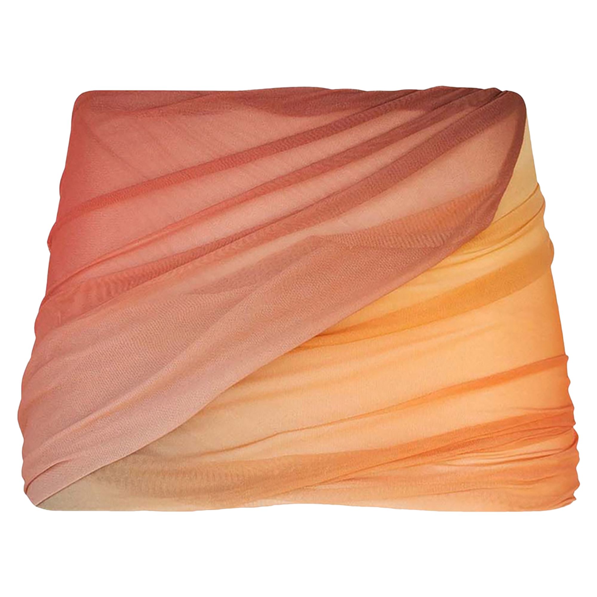 Pre-owned Attico The  Mini Skirt 'red/orange/brown/white' | Women's Size 44