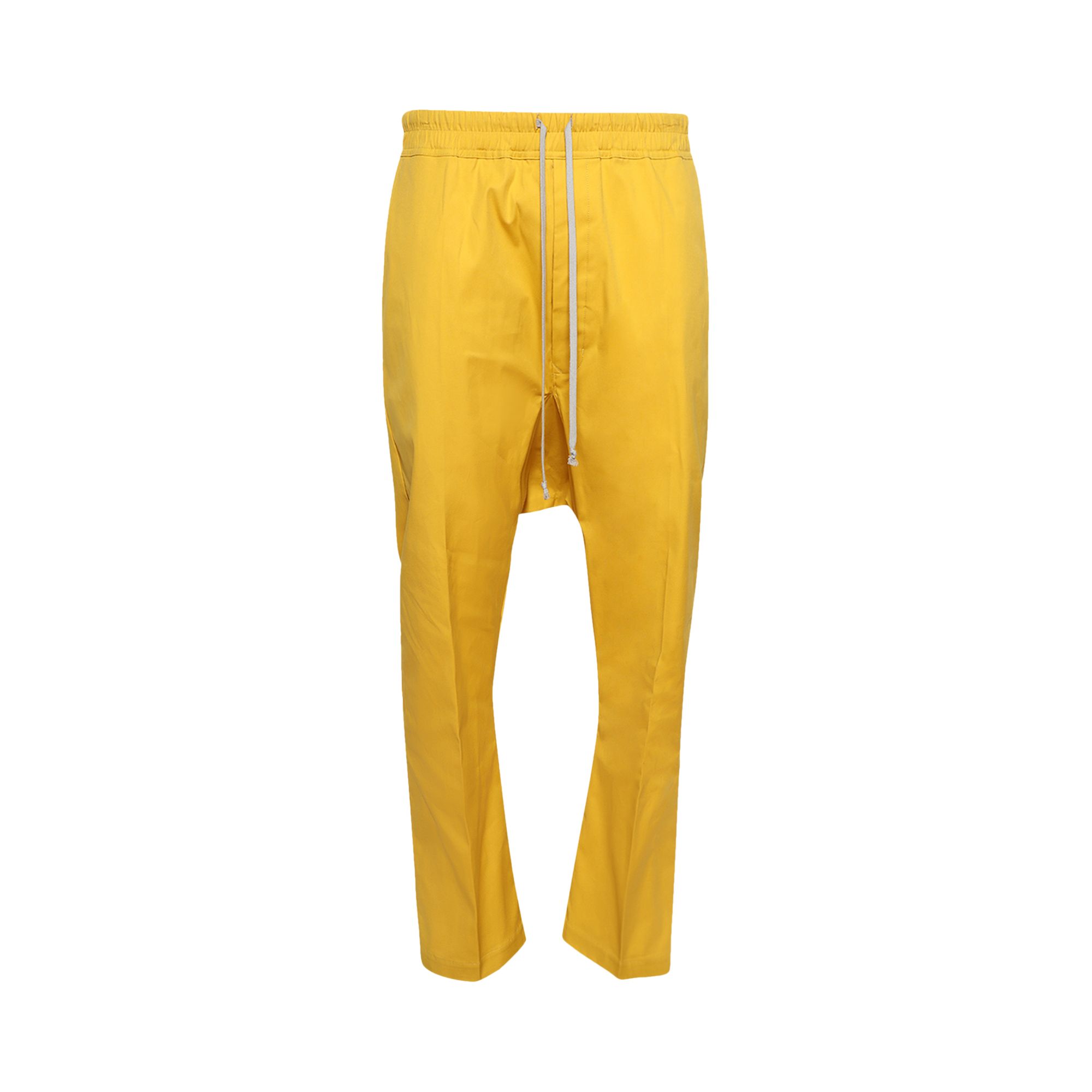 Pre-owned Rick Owens Drawstring Long Pants 'lemon' | Yellow | Men's Size 56