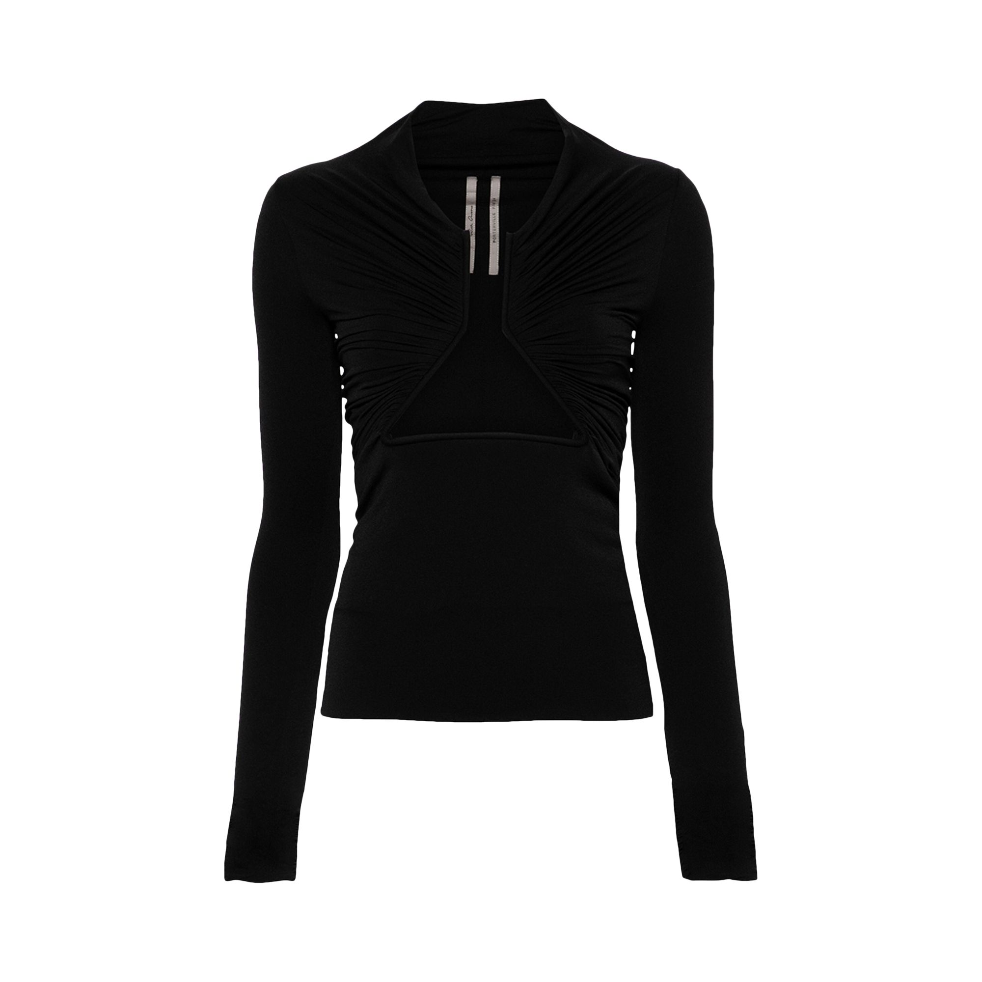 Rick Owens Long-Sleeve Prong Tee 'Black' | Women's Size 40